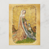 Antiek Tarots/Kaarten van de Duitse rechtbank/Dame Briefkaart (Voorkant)