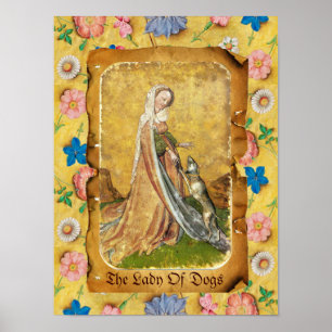 Antiek Tarots/Kaarten van de Duitse rechtbank/Dame Poster