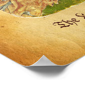 Antiek Tarots/Kaarten van de Duitse rechtbank/Dame Poster (Hoek)