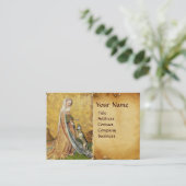 Antiek Tarots/Kaarten van de Duitse rechtbank/Dame Visitekaartje (Staand voorkant)