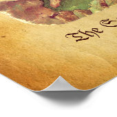 Antiek Tarots/Kaarten van de Duitse rechtbank/Eend Poster (Hoek)