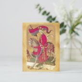 Antiek Tarots/Kaarten van de Duitse rechtbank/koni Briefkaart (Staand voorkant)