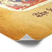 Antiek Tarots/Kaarten van de Duitse rechtbank/koni Poster (Hoek)