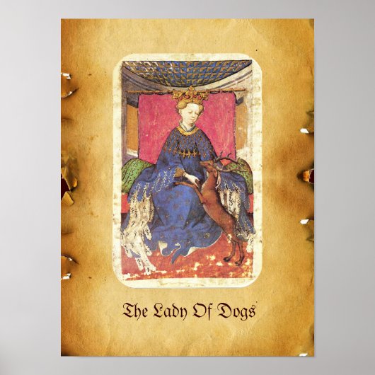 Antiek Tarots/Kaarten van de Duitse rechtbank/koni Poster (Voorkant)