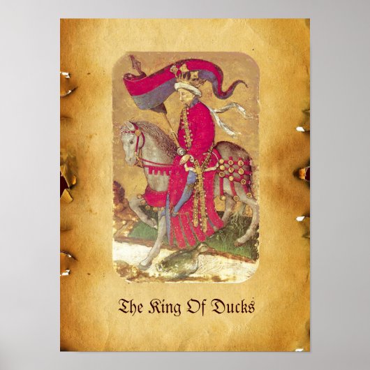 Antiek Tarots/Kaarten van de Duitse rechtbank/koni Poster (Voorkant)