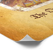 Antiek Tarots/Kaarten van de Duitse rechtbank/koni Poster (Hoek)