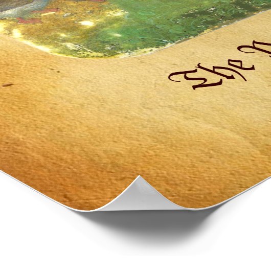 Antiek Tarots/Kaarten van de Duitse rechtbank/Pagi Poster (Hoek)