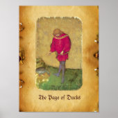 Antiek Tarots/Kaarten van de Duitse rechtbank/Pagi Poster (Voorkant)