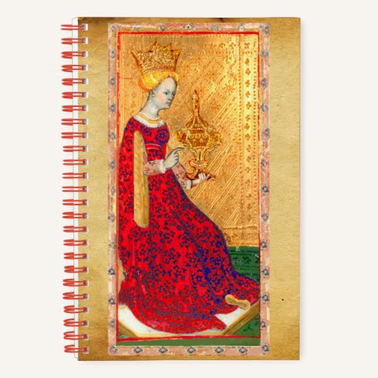ANTIEK TAROTS ,KING EN QUEEN OF CUPS NOTITIEBOEK (Voorkant)