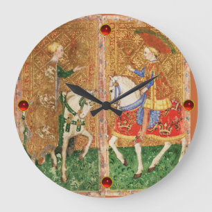 ANTIEK TAROTS/LADY VAN MUNTEN EN KNACHT VAN KUPS GROTE KLOK