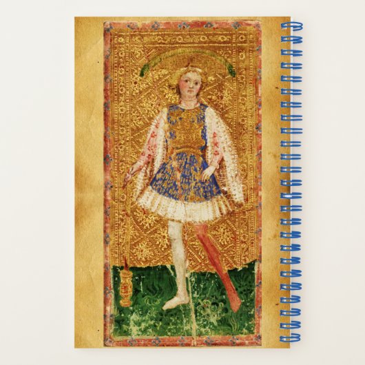 ANTIEK TAROTS / MAID EN PAGINA VAN WANDS Perkament Notitieboek (Achterkant)