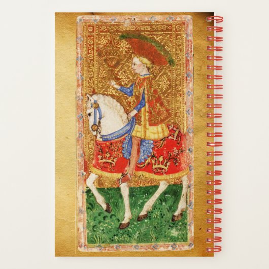 ANTIEK TAROTS PAGINA EN RIDDER VAN BEKERS NOTITIEBOEK (Achterkant)