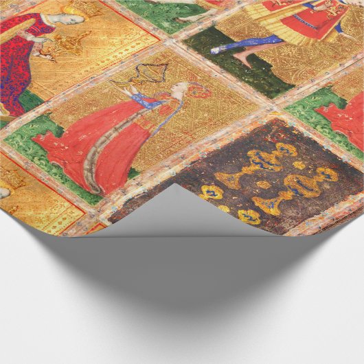 ANTIEK TAROTS/PAGINA, KNIGHT, KING EN KONINGIN VAN CADEAUPAPIER (Hoek)