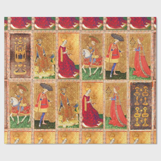 ANTIEK TAROTS/PAGINA, KNIGHT, KING EN KONINGIN VAN CADEAUPAPIER (Vlak)