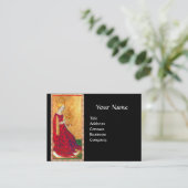 ANTIEK TAROTS QUEEN OF CUPS ZWART MONOGRAM VISITEKAARTJE (Staand voorkant)