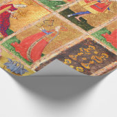 ANTIEK TAROTS / RIDDER, KONING, PAGINA ,KONINGIN V CADEAUPAPIER (Hoek)