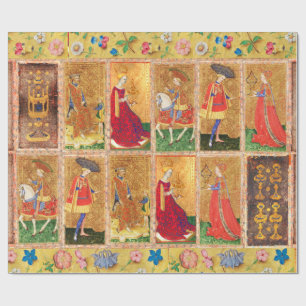 ANTIEK TAROTS / RIDDER, KONING, PAGINA ,KONINGIN V CADEAUPAPIER