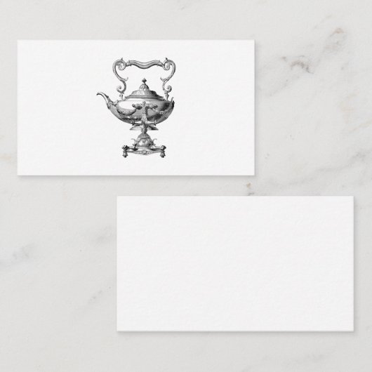 Antiek Tea Kettle Visitekaartje (Voorkant / Achterkant)