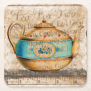 Antiek Tea Pot Kartonnen Onderzetters