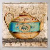 Antiek Tea Pot Poster (Voorkant)
