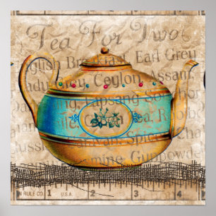 Antiek Tea Pot Poster
