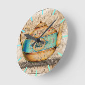 Antiek Tea Pot Ronde Klok (Hoek)