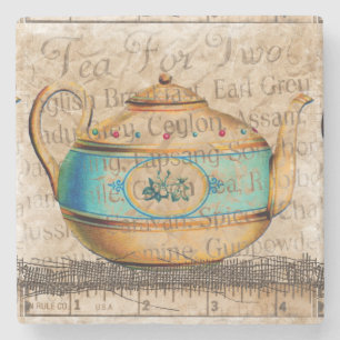 Antiek Tea Pot Stenen Onderzetter