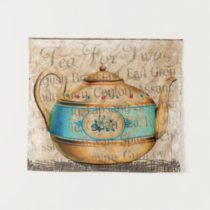 Antiek Tea Pot Wandkleed