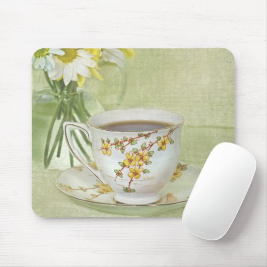 Antiek Teacup met Daisy Muismat (Met muis)