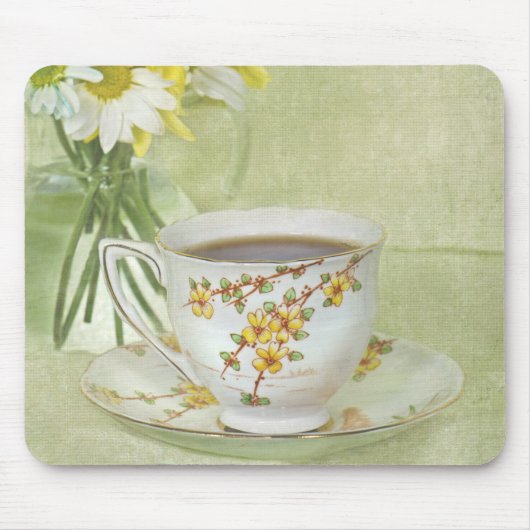 Antiek Teacup met Daisy Muismat (Voorkant)