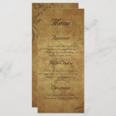 Antiek Teastain Aangepast menu (Voorkant / Achterkant)