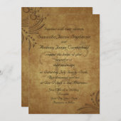  Antiek Teastain Swirl Bruiloft Kaart (Voorkant / Achterkant)