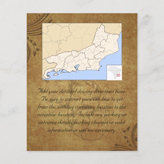  Antiek Teastain Swirl Reception Map (Achterkant)