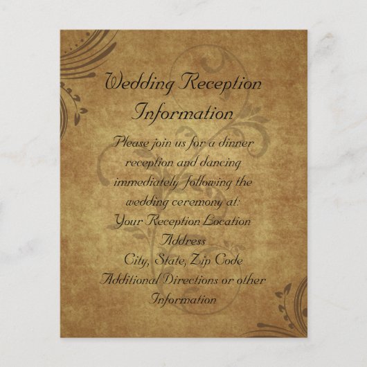  Antiek Teastain Swirl Reception Map (Voorkant)