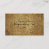 Antiek Teastain Swirl-Visitekaartjes Visitekaartje (Achterkant)