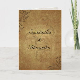 Antiek Teastain Swirl Wedding Invitation