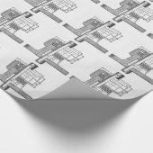 Antiek technicus voor mechanische gereedschappen cadeaupapier (Hoek)