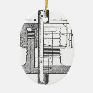 Antiek technicus voor mechanische gereedschappen keramisch ornament