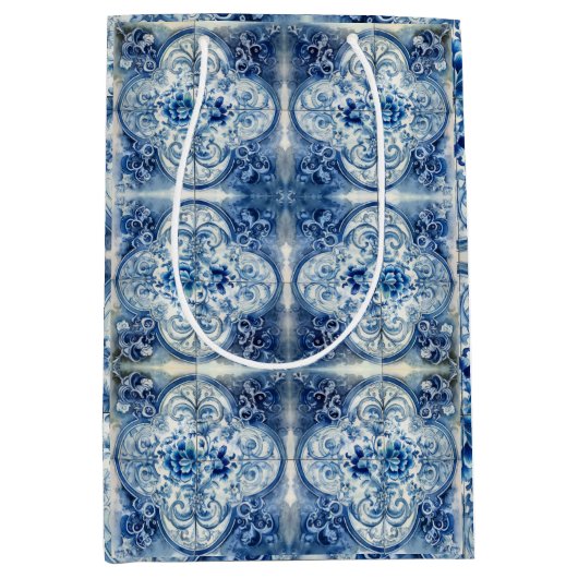 Antiek Tegel in Delfts Blauw Medium Cadeauzakje (Voorkant)