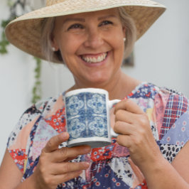 Antiek Tegel in Delfts Blauwe Mok