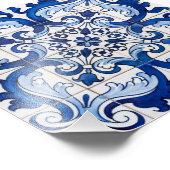 Antiek Tegel Pattern Portugal Azulejo Foto Afdruk (Hoek)