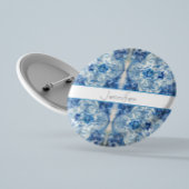 Antiek Tegels in Delfts Blauw, aanpasbaar Vierkante Button 5,1 Cm