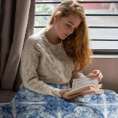 Antiek Tegels in Delfts Blauw Fleece Deken