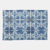 Antiek Tegels in Delfts Blauw Theedoek (Horizontaal)