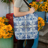 Antiek Tegels in Delfts Blauw Tote Bag