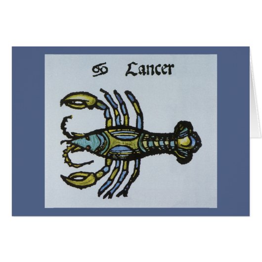 Antiek Teken van de Dierenriem, Kreeft (Voorkant Horizontaal)