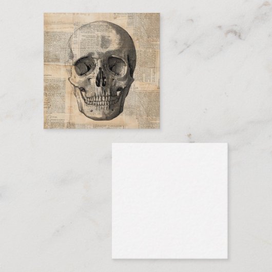 Antiek tekenillustratie tekennieuws afdrukken informatiekaartje (Voorkant / Achterkant)