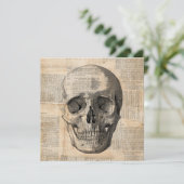 Antiek tekenillustratie tekennieuws afdrukken kaart (Staand voorkant)