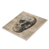 Antiek tekenillustratie  tekennieuws afdrukken tegeltje (Zijkant)