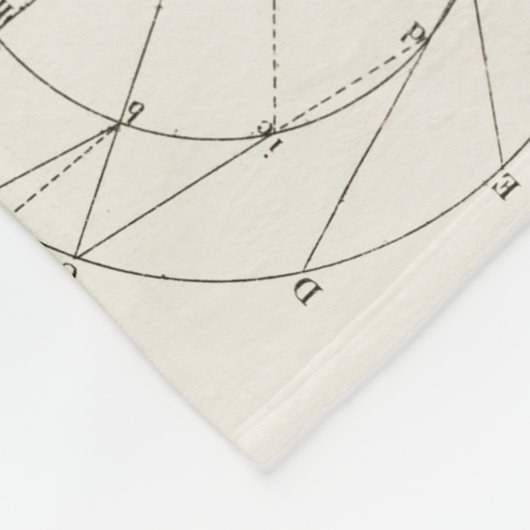 Antiek tekening van  astrologische bollen fleece deken (Hoek)